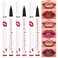 Kaely 3Pcs Dark Red Pink Cherry Red Matte Lip Stain Marker,2in1 Liquid Lipstick &amp; Lip Liner Pencil,Long Lasting Waterproof 24 Hour,tinta para labios labiales mate 24 horas originales,01+02+06