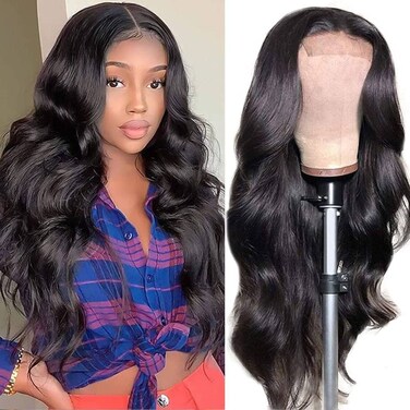 4x4 HD Lace Closure Wigs Human Hair Body Wave Human Hair Wigs for Black Women 4x4 Lace Front Wigs Pre Plucked Bleached Knots with Baby Hair Human Hair Wig Free Part (12 Inch, 4x4 Body Wave)