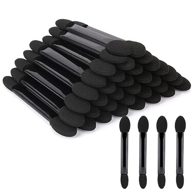 50 Pcs Disposable Double Head Eyeshadow Sponge Brushes Eyeshadow Applicators Dual Sides Eye Shadow Sponge Applicators Eyeshadow Brushes Makeup Applicator Cosmetic Tool