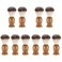 10 Pcs Wood Handled Badger Hair Shaving Brush Professional Salon Tools Beard Grooming Tool for Men Shave Accessory