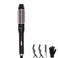 Karrong 1.5 Inch Curling Iron Brush, Double PTC Heated Ionic Round Brush, 2 in 1 Dual Voltage Brush for Long Medium Hair, 2 Temperatures, Fast Heating, Black