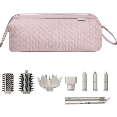 Shark Flex Style Case for Dyson Airwrap Hair Dryer Brush Revlon Hair Tools Travel Bag Carrying Case Flat Curling Iron Organizer (Pink)