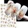 8 Sheets Maple Leaf Nail Sticker Fall Nail Art Sticker Decal 3D Self-Adhesive Maple Leaf Design for Acrylic Nail Thanksgiving Manicure Decor Nail Art Supplies for Women Girls