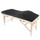 KCC Massage Table Topper, Curved Lash Bed Foam Cushion, Beauty Salon Bed with Removable Cover,Black（28in）