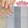 8 Sheets French Tip Line Nail Art Stickers Decals, 3D Self-Adhesive Acrylic Pegatinas, Silver, Gold, Black, White, for Women