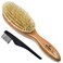 Kent LC4 Finest Hair Brushes for Women Detangler Dry Brush Made of Cherrywood - Boar Bristle Oval Hairbrush for Medium Thick Hair of All Lengths - Salon Style Straightening Pure Wood Brush from Kent