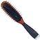 Kent KB Minihog Headhog Detangling Travel Hair Brush, Black Rubber Cushion Detangler Brush and Scalp Brush with Firm Rounded Plastic Bristles for Women Men and Kids Everyday Care, Made in England