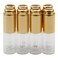 Kesell 10ml Transparent Glass Dropper Bottle with Golden Pressure Pump 0.3oz Refillable Essential Oil Portable Cosmetic Container for Travel, Pack of 8