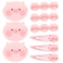 KESYOO Cartoon Pink Pig Hairpins Cute Animal Barrettes Stylish Accessories Hair Decor No Slip 9pcs
