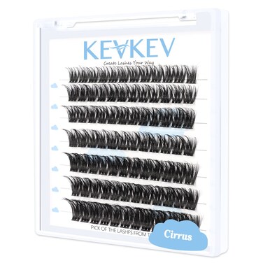 Lash Clusters 84 Pcs Cluster Lashes Eyelash Clusters DIY Cluster Eyelash Extensions Individual Lashes that Look Like Eyelash Extensions Natural Look Thin Band &amp; Soft (Cirrus,D-20)