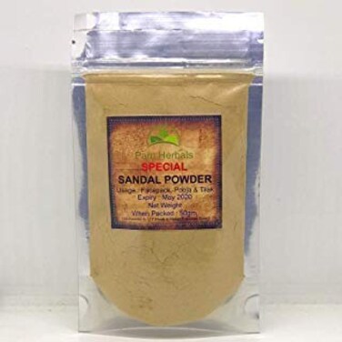 Pam Herbals Special Sandalwood DIY Powder For Face pack,Worship &amp; Auspicious occasions (Sandalwood Powder 50g Pouch)