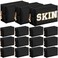 Kigeli 15 Pcs Aesthetic Makeup Bags PU Leather Cosmetic Pouches Waterproof Plain Toiletry Bags Makeup Pouches Bulk for Women Party Gift Travel Storage Organizer (Black)