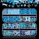2 Boxes 3D Flower Nail Charms Butterfly Bow Snake Rabbit Bear Shaped Nail Art Rhinestones Gems for DIY Nail Art Decoration Making Craft (Blue)