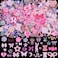 3D Cute Nail Charms, 100 Pieces Rabbit Butterfly Flower Bow Nail Art Charms Mixed Flatback Nail Rhinestones Pearls and Nail Glitter As Gift, Resin Charms for Nails Design DIY Crafts (Pink)