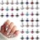 24 Pcs 3D Planet Nail Charms,Luxury Rhinestones Saturn Shape Crystals Luxury Diamonds Nail Jewels for Nail Art DIY Nail Designs