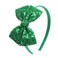 Kiszu Sparkly Sequin Hair Bow Headband for Girls, Kids, and Toddlers - Fashion Cute Boutique Style Hair Accessory - 1 Piece (Christmas Green)
