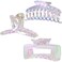 Hair Clips, Iridescent Clear Strong Jaw Claw Clips for Women Girls, Hair Accessories, 3 Pcs