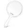 Makeup Hand Mirror, Double-Sided 3X 1x Magnifying Large Travel Handheld Mirror Cosmetic Mirror Acrylic Clear Finish Round Mirror