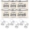 Kolewo4ever 12pc Friend Appreciation Gift Set: 6 Cosmetic Bags &amp; 6 Keychains, White, Letter Print, Zipper Closure, Lightweight, Easy to Clean, Durable, Women Adults, Gift, Travel, Organization