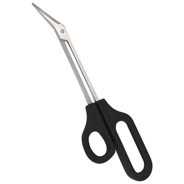 8.3 Inch Long Handle Toenail Scissors for Thick Nails &amp; Easy Reach Long Handled Toe Nail Clippers for Seniors Women Men (Black)