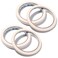 White Nail Art Adhesive Tapes Set - 4 Pcs with 2 Sizes Width (0.5cm+1.2cm) for Creative DIY Nail Designs