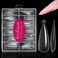 Dual Forms Krofaue Poly Extension Gel - 120pcs Nail Forms with 12 Sizes - Stiletto False Nail Molds - Lady Almond Style - Full Cover Builder Gel - DIY at Home