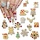 15Pcs Christmas Nail Charm 3D Alloy Bling Santa Claus Elk Nail Rhinestones Designs Silver Gold Nail Charm Nail Jewelry Gems Winter Holiday Nail Charm for Women Girls Acrylic Nails Decorations Supplies