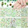 St. Patrick&rsquo;s Day Nail Stickers 3D Self-Adhesive Shamrock Nail Art Stickers Clover Irish Green Dwarf Gold Hat Design St Patricks Day Nail Decals Nail Art Supplies for Women Acrylic Nails Decorations