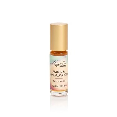 Kuumba Made Amber &amp; Sandalwood Fragrance Oil Roll-On 0.125 fl oz (3.7ml)   Rollerball Perfume   Alcohol Free