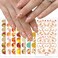 8 Sheets Fall Maple Leaf Nail Wraps for Women - Thanksgiving Nail Polish Stickers Self Adhesive Nail Polish Strips Gel Nail Strips Fingernail Stickers Nails with Nail File DIY Manicure Supplies