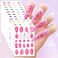 Flower Nail Art Stickers Decal - Rose Nail Decals 3D Self-Adhesive Nail Art Supplie Hand Drawn Roses Designs Spring Rose Nail Stickers for Women Acrylic Nails Decoration Manicure Accessories 12 Sheets