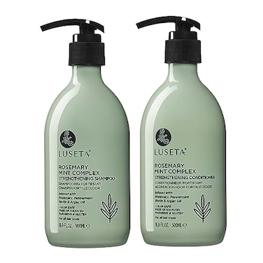 Luseta Rosemary Mint Strengthening Shampoo and Conditioner Provide Nourishment &amp; Smoothness for Thin Hair,Reduce Frizz and Add Shine for All Hair Types 16.9oz&times;2