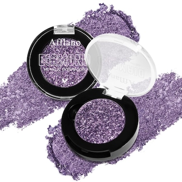 Purple Glitter Eyeshadow, Bright Lavender Dark Diamond Eyeshadow Smokey Look, Longwear Flashy Purple Violet Eye Glitters, Rich Pigment Sparkly Shimmer Finish Eye Makeup,Blendable Talc Free(7H Magic)