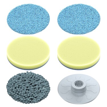 LABIGO Brush Head 5 Pack, Replaceable Brush Heads for Spin Scrubber, Cordless Spin Scrubber for Bathroom Floor Car Tile
