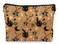 Western Country Stuff Bull Skull Cactus Celestial Pattern Makeup Bag Make up Cosmetic Bag Small Zipper Pouch,Gifts for Girls Women,Cowgirl Gifts for Girls