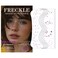 20 Pcs Dual-tone Face Makeup Patches, Purple-silver Glitter Freckles, Glitter Freckles Face Tattoo, Waterproof Face Sparkle Freckles, Long-Lasting 48h Freckles for Women (Purple-silver)