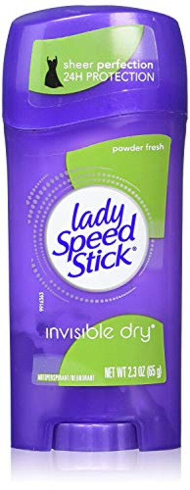 Lady Speed Stick Invisible Dry Antiperspirant &amp; Deodorant, Powder Fresh, 2.3 oz, Purple