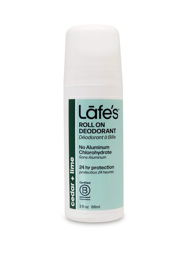 Lafe's Natural Deodorant   3oz Roll-On Aluminum Free Natural Deodorant for Men &amp; Women   Paraben Free &amp; Baking Soda Free with 24-Hour Protection   Cedar &amp; Lime