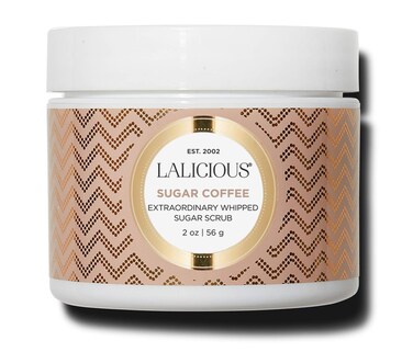 LaLicious Sugar Coffee Extraordinary Whipped Sugar Scrub - Cane Sugar Body &amp; Foot Scrub, Exfoliating &amp; Moisturizing Skin Care with Coconut Oil &amp; Honey, No Parabens (2oz)