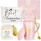 Lallisa 4 Pcs Best Mom Mother in Law Grandmom Ever Gift Box Coffee Mug Lavender Scented Candles Makeup Bags for Mother's Day Birthday Gifts from Daughter Son(mother-in-law)