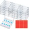Landhoow 15 Pcs Press On Nail Boxes Nail Display Case 30 Pcs Adhesive Double Sided Tape Press On Nail Packaging Artificial Press On Nail Container Acrylic Storage Organizer for Nail Packaging(Clear)