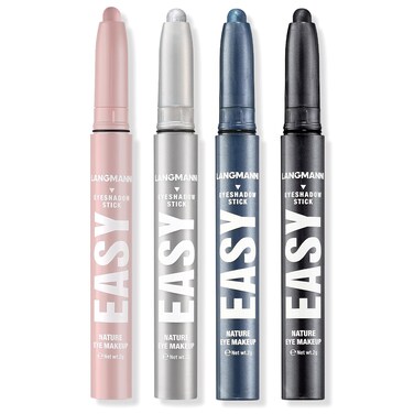 LANGMANNI Eyeshadow Stick,4 PCS Waterproof Multi-Color Eyeshadow Pen Set,Creamy Long-Lasting Eye Makeup Kit,Natural &amp; Shimmer Shades Contour Stick,Gifts For Women (#1+7+22+23-4Colors)