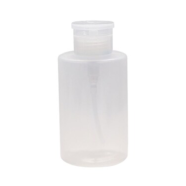 1 Piece Pump Dispenser Bottle Nail Pumping Bottle 350ml Nail Dispenser Bottle Refillable Empty Push Down Pump Dispenser Bottle Push Down Nail Polish Remover Bottle, Transparent