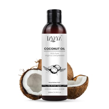Lavaya&reg; Coconut Oil For Hair &amp; Skin &mdash; 100% Pure Cold Pressed &amp; Natural Virgin   For Hair Growth, Strengthens Hair, Improves Scalp Condition - (200 Ml)