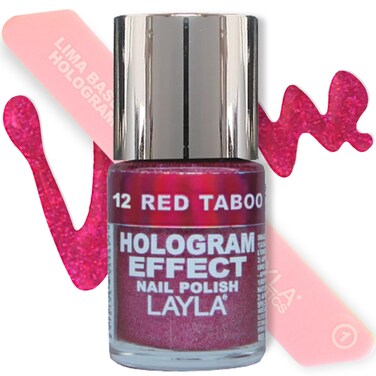 LAYLA Hologram Effect Nail Polish (#12 Red Taboo)