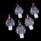 Leadigol 5 PCS Plastic Heart-shaped Keychain Bottles, 50ml Empty Hand Wash Bottles with Keychain Clear Refillable Squeeze Bottle Cosmetic Container for Travel