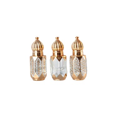 Leadigol Golden Refillable Perfume Bottles Roll-on Essential Oil Bottle Empty Cosmetics Sample Test Container,6ml