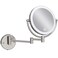 Rechargeable Wall Mounted Lighted Makeup Vanity Mirror with Magnification, 8 Inch Double-Sided 10X Magnifying Bathroom Mirror, Light up Mirror Foldable, Vibrant Brushed Nickel