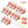 120 Sets Disposable Manicure Kit Basics 3 Pieces Nail Kit, White Wood Nail File 180/180 Grit, Orange Mini Buffer 100/180 Grit, Individually Packed Mini Pedicure Set for Fingernails Toenails