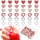60 Pieces Valentines Day 3D Heart Nail Charms Heart Rhinestone Art Decals Love Crystal Gems Alloy Diamonds Decor for Valentine&lsquo;s Day Women DIY Nail Jewelry Accessories(Novel Style)